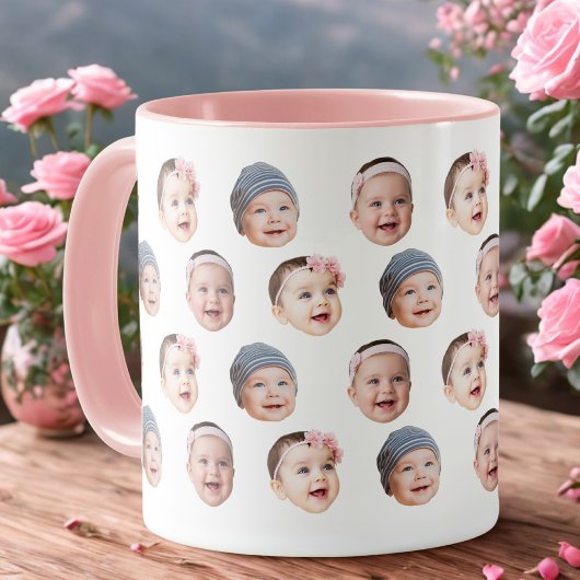 Custom Baby Face Mug Baby 3 Photos Tasse