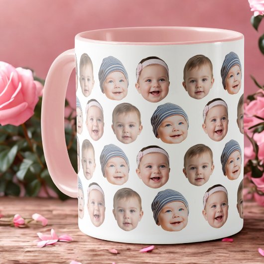 Custom Baby Face Mug Baby 3 Photos Tasse