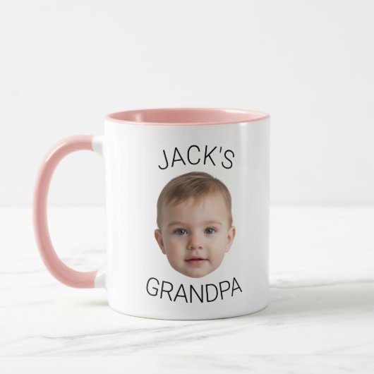 Custom Baby Face Mug for Grandpa Tasse (Links)