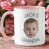 Custom Baby Face Mug for Grandpa Tasse