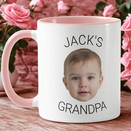 Custom Baby Face Mug for Grandpa Tasse