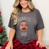 Custom Baby Face Personalisiert Child Foto New Dad T-Shirt