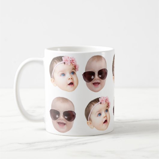 Custom Baby Face Photo Father's Day Christmas Kaffeetasse (Links)