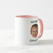 Custom Baby Face Photo Grandpa Tasse (VorderseiteRechts)