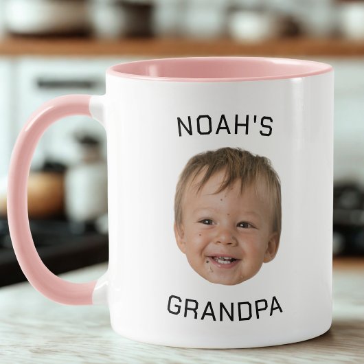 Custom Baby Face Photo Grandpa Tasse