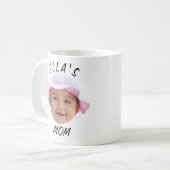 Custom Baby Face Photo Mom Gift Kaffeetasse (Vorderseite Links)