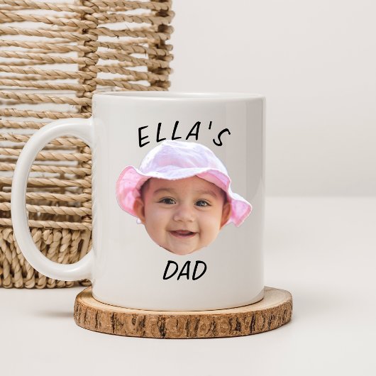 Custom Baby Face Photo New Dad Kaffeetasse