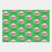 Custom Baby Face Photo Text Grandma Geschenkpapier Set (Vorderseite 3)