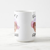 Custom Baby Face Photo Text Grandma Kaffeetasse (Mittel)