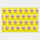 Custom Baby Face Photo Text Grandpa Geschenkpapier Set (Vorderseite 3)