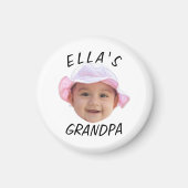 Custom Baby Face Photo Text Grandpa Magnet (Vorne)