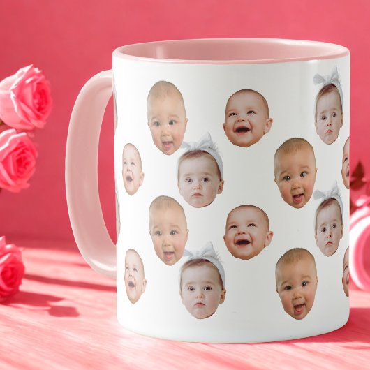 Custom Baby Face Tasse Baby 3 Fotos