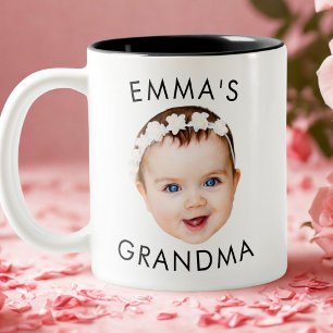 Custom Baby Face Tasse Mama Oma Opa Geburtstag