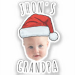 Custom Baby Face Weihnachtsmannmütze Weihnachts-Fo Aufkleber<br><div class="desc">Custom Baby Face Weihnachtsmannmütze Weihnachtsgeschenk Foto, Ersetzen Sie das Gesicht dieses Babys mit Ihrem Lieblings-Foto (stellen Sie sicher, so viel ins Gesicht wie möglich zu schneiden und verwenden Sie eine App, um den Hintergrund zu entfernen) und personalisieren Sie dieses lustige Weihnachtsgeschenk mit Ihrem Kind, Ehemann oder Freund darauf! Auch eine...</div>