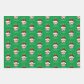 Custom Baby Face Weihnachtsmannmütze Weihnachts-Fo Geschenkpapier Set (Vorderseite 3)