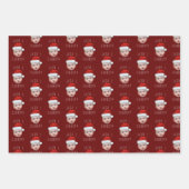 Custom Baby Face Weihnachtsmannmütze Weihnachts-Fo Geschenkpapier Set (Vorderseite 2)