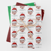 Custom Baby Face Weihnachtsmannmütze Weihnachts-Fo Geschenkpapier Set (Beispiel)