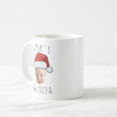 Custom Baby Face Weihnachtsmannmütze Weihnachts-Fo Kaffeetasse (Vorderseite Links)