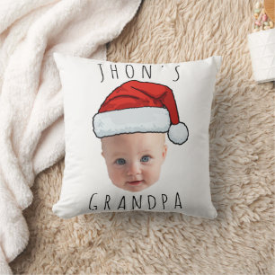 Custom Baby Face Weihnachtsmannmütze Weihnachts-Fo Kissen