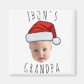 Custom Baby Face Weihnachtsmannmütze Weihnachts-Fo Magnet (Vorne)