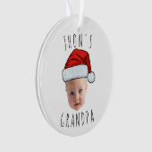 Custom Baby Face Weihnachtsmannmütze Weihnachts-Fo Ornament (Vorderseite)