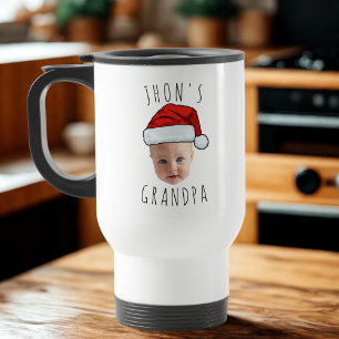 Custom Baby Face Weihnachtsmannmütze Weihnachts-Fo Reisebecher