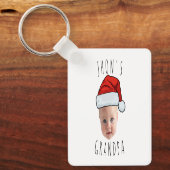 Custom Baby Face Weihnachtsmannmütze Weihnachts-Fo Schlüsselanhänger (Vorderseite)