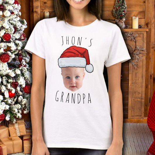 Custom Baby Face Weihnachtsmannmütze Weihnachts-Fo T-Shirt