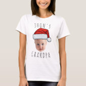 Custom Baby Face Weihnachtsmannmütze Weihnachts-Fo T-Shirt (Vorderseite)