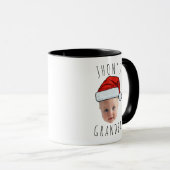 Custom Baby Face Weihnachtsmannmütze Weihnachts-Fo Tasse (VorderseiteRechts)