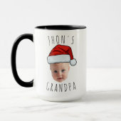 Custom Baby Face Weihnachtsmannmütze Weihnachts-Fo Tasse (Links)