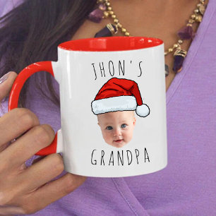 Custom Baby Face Weihnachtsmannmütze Weihnachts-Fo Tasse