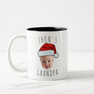 Custom Baby Face Weihnachtsmannmütze Weihnachts-Fo Zweifarbige Tasse