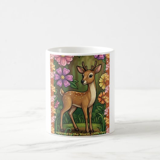 Custom Baby Fawn Mug- Personalized Woodland Name Kaffeetasse (Mittel)