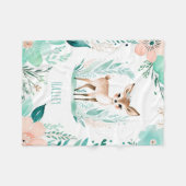 Custom Baby Fleece Blanket Boho Fawn Design (Vorderseite (Horizontal))