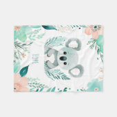 Custom Baby Fleece Blanket Boho Koala Design (Vorderseite (Horizontal))