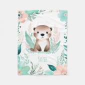 Custom Baby Fleece Blanket Boho Otter Design (Vorderseite)