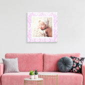Custom Baby Foto and Damask Border Kinderzimmer Ar Leinwanddruck (Insitu (Wohnzimmer))