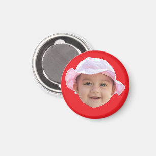Custom Baby Foto, Baby Foto Red Magnet