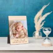 Custom Baby Foto Birth Stats Fotoplatte (Seite)