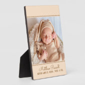 Custom Baby Foto Birth Stats Fotoplatte (Seite)