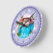 Custom Baby Foto Birthday Wall Clock Runde Wanduhr (Winkel)