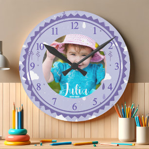 Custom Baby Foto Birthday Wall Clock Runde Wanduhr