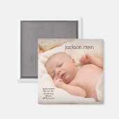 Custom Baby Foto Geburtshinweis Magnet (Vorderseite/Rückseite)