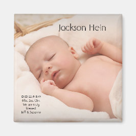 Custom Baby Foto Geburtshinweis Magnet