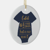 Custom Baby Foto Keepake First Christmas Keramik Ornament (Rechts)