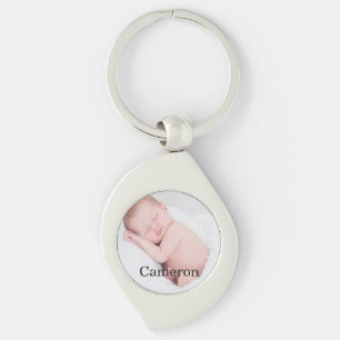 Custom Baby Foto Name Schloss personalisiert Schlüsselanhänger