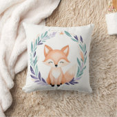 Custom Baby Fox Pillow Boho Blumendesign - Kissen (Decke)