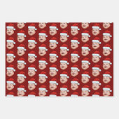 Custom Baby-Gesicht Foto-Weihnachtsmannmütze Geschenkpapier Set (Vorderseite 3)