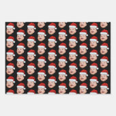 Custom Baby-Gesicht Foto-Weihnachtsmannmütze Geschenkpapier Set (Vorderseite)
